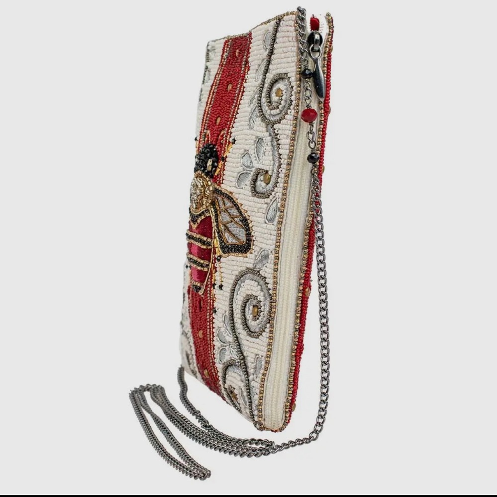 Mary Frances - Royal Bee Beaded Mini Crossbody Handbag - Picture 4 of 6